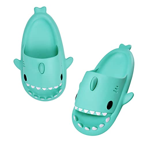 MUYOGRT Hai Hausschuhe Herren Damen, Cozy Shark Slides Slippers Haifisch Schlappen Rutschfest Cloud Slippers Shark Badeschlappen Unisex Cute Indoor Outdoor Sommer Wolken Schlappen von MUYOGRT