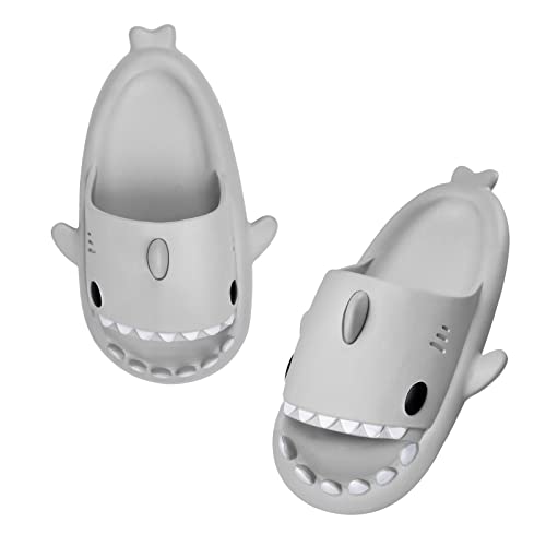 MUYOGRT Hai Hausschuhe Herren Damen, Cozy Shark Slides Slippers Haifisch Schlappen Rutschfest Cloud Slippers Shark Badeschlappen Unisex Cute Indoor Outdoor Sommer Wolken Schlappen von MUYOGRT