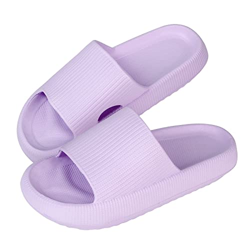 MUYOGRT Badeschuhe Herren Damen Badelatschen, Cozislides Original Hausschuhe Badeschlappen Schlappen, Bequeme Wolkenschuhe Pantoletten Rutschfeste Sommer Cozy Slides Slippers von MUYOGRT