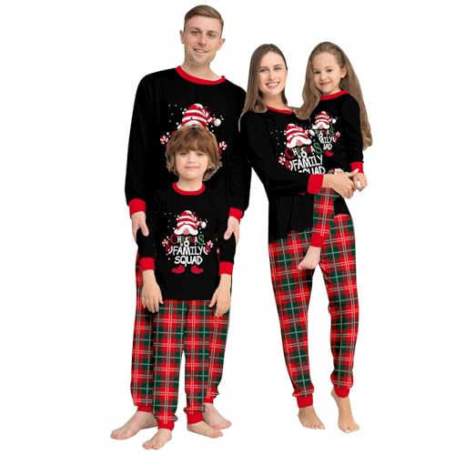 MUYOGRT Weihnachten Familie Pyjama Set, Weihnachtspyjama Weihnachten Schlafanzug Familie Outfit, Matching Christmas Pyjamas Couple Set, Schlafanzug Outfit für Damen Herren Kinder（28，Mama） von MUYOGRT