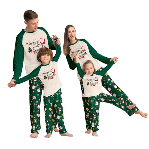 MUYOGRT Weihnachten Familie Pyjama Set, Weihnachtspyjama Weihnachten Schlafanzug Familie Outfit, Matching Christmas Pyjamas Couple Set, Schlafanzug Outfit für Damen Herren Kinder（31，Papa） von MUYOGRT
