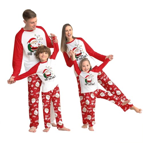 MUYOGRT Weihnachten Familie Pyjama Set, Weihnachtspyjama Weihnachten Schlafanzug Familie Outfit, Matching Christmas Pyjamas Couple Set, Schlafanzug Outfit für Damen Herren Kinder（35，Papa） von MUYOGRT