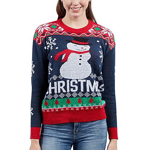 MUYOGRT Weihnachtspullover Familie Set Damen Herren Pullover Weihnachten Rentier Weihnachtspulli Weihnachtspullover Kinder Christmas Sweater Strickpullover Weihnachts Sweatshirt Set(Mom-Blau，L) von MUYOGRT