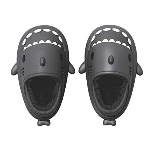 MUYOGRT Shark Slider Herren Damen - Unisex Winter Haifisch Schlappen Wärme Bequem Plüsch Hausschuhe Hai Wasserdichte Indoor Outdoor Shark Slippers von MUYOGRT