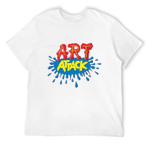 Art Attack T-Shirt Mens Vintage T Shirts Men's Cotton T-Shirt White L Art Attack T-Shirt Mens Vintage T Shirts Men's Cotton T-Shirt White L von MUZHILIN