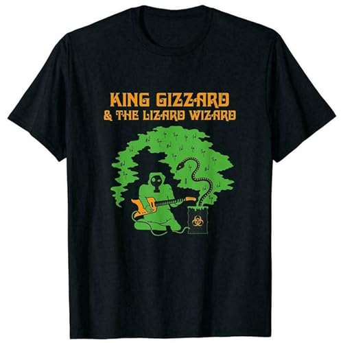 King Gizzard and The Lizard Wizard Cyboogie T-Shirt for Rock Fans?Top Sweatshirt Short SleeveTop Sweatshirt Short Sleeve Black L von MUZHILIN