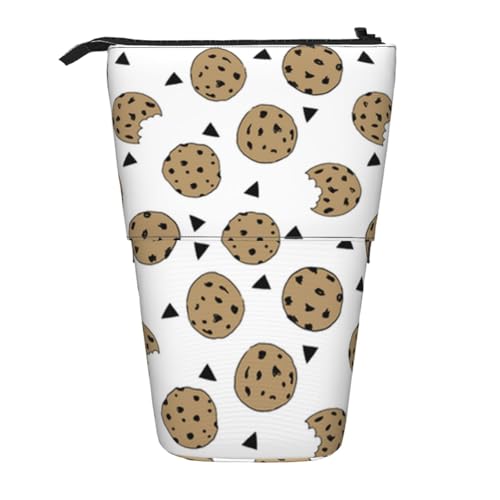 MUZIT Federmäppchen, Cookies Food Chip Biscuits Bedrucktes Bleistift-Teleskop-Vertikal-Federmäppchen von MUZIT