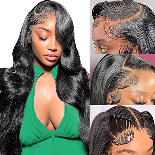 13x6 Lace Front Wigs Human Hair Pre Plucked 180 Density 26 Inch HD Body Wave Lace Front Wigs Human Hair 10A Frontal Wigs Human Hair wigs for Women Glueless Wigs Human Hair Pre Plucked Black wig 13x6 Lace Front Wigs Human Hair Pre Plucked 180 Density 26 Inch HD Body Wave Lace Front Wigs Human Hair 10A Frontal Wigs Human Hair wigs for Women Glueless Wigs Human Hair Pre Plucked Black wig von MUZOJET