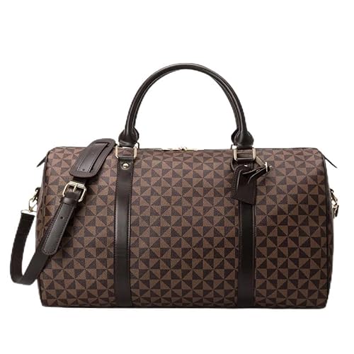MVGVPLVLTN 2025 Mode wasserdichte Pu Fitness Handtasche for Männer Leder Schultertasche Business große Reisetasche Gepäcktasche for Männer(Middle-Brown) von MVGVPLVLTN