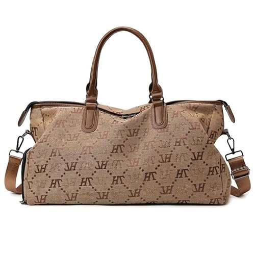 MVGVPLVLTN Casual Brief Leder große kapazität Frauen Handtasche gepäck Reisetasche(Khaki) von MVGVPLVLTN