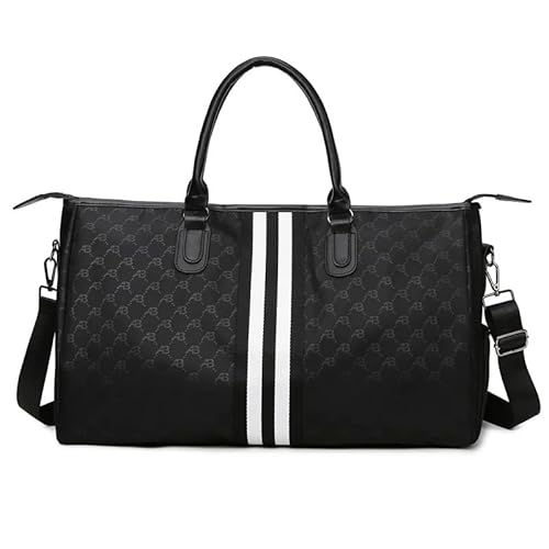 MVGVPLVLTN Große Reisetasche Design Luxus Duffle Tragetaschen for Frauen und Männer 2025 neu in PVC-Druck Brief Modifikation Handtaschen(Black) von MVGVPLVLTN