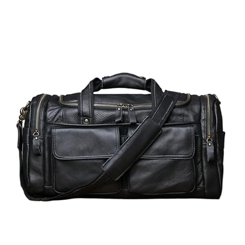 MVGVPLVLTN Herren-Reisehandtasche aus Rindsleder mit großer Kapazität, lässige und einfache Umhängetasche aus echtem Leder(1) von MVGVPLVLTN