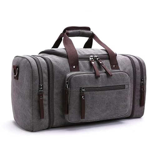 MVGVPLVLTN Leinwand Reisetaschen Große Kapazität Handgepäck Taschen Männer Seesack Reise Tote Wochenende Tasche Dropshipping(Dark Gray) von MVGVPLVLTN