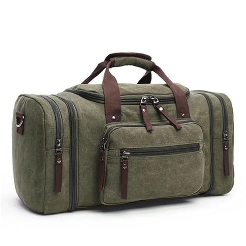 MVGVPLVLTN Leinwand Reisetaschen Große Kapazität Handgepäck Taschen Männer Seesack Reise Tote Wochenende Tasche Dropshipping(Green) von MVGVPLVLTN
