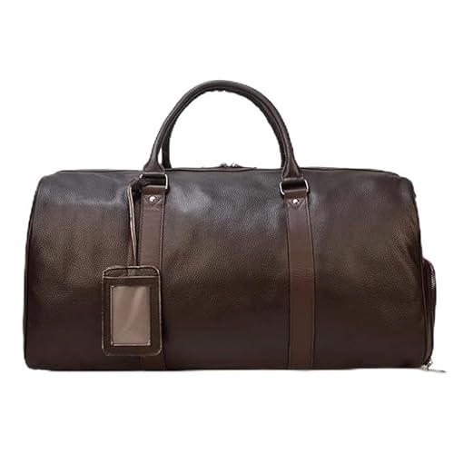 MVGVPLVLTN Luxus Echtleder Reisetasche for Männer und Frauen aus Rindsleder Handgepäcktasche Reisetasche Umhängetasche for Männer und Frauen Wochenendtasche(Brown(55cm)) von MVGVPLVLTN