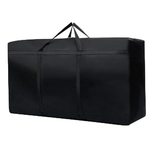 MVGVPLVLTN Neue Faltbare Handgepäcktasche aus Oxford-Stoff for Männer mit hoher Kapazität, tragbare Aufbewahrungstaschen for Reisekleidung mit Reißverschluss, Unisex-Umzugstasche(L Black) von MVGVPLVLTN
