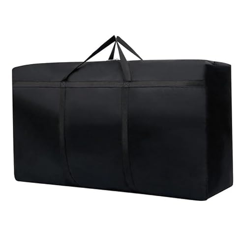 MVGVPLVLTN Neue Faltbare Handgepäcktasche aus Oxford-Stoff for Männer mit hoher Kapazität, tragbare Aufbewahrungstaschen for Reisekleidung mit Reißverschluss, Unisex-Umzugstasche(XLL Black) von MVGVPLVLTN