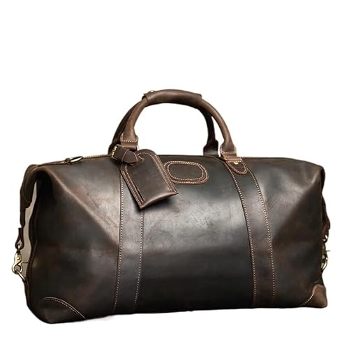 MVGVPLVLTN Reisehandtaschen for Männer, Reisetasche aus echtem Leder, Weekender-Handtasche for Männer, diebstahlsichere Umhängetasche for Männer von MVGVPLVLTN