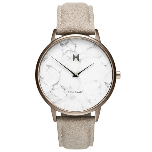 MVMT Analog Quarzuhr für Damen mit Graues Lederarmband - D-MB01-TIMA von MVMT