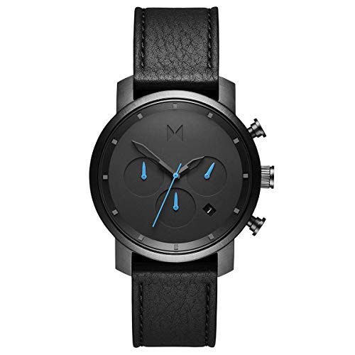 MVMT Chrono Gunmetal Black Herren Uhr Armbanduhr Leder MC02-GUBL von MVMT