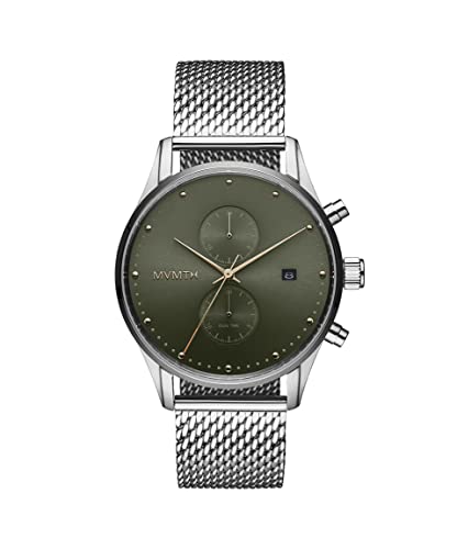 MVMT Multi Zifferblatt Quarz Uhr für Herren mit Silbernes Edelstahl-Mesh-Gliederarmband - 28000191-D von MVMT