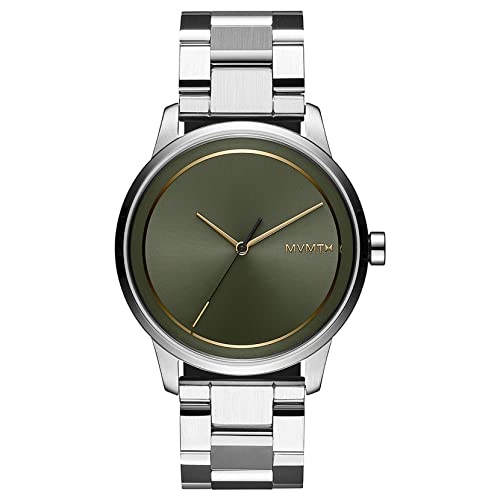 MVMT Profil-Armbanduhr für Damen und Herren, Edelstahl, analoge minimalistische Armbanduhr, Tropic Haze, 38 MM, Profil von MVMT