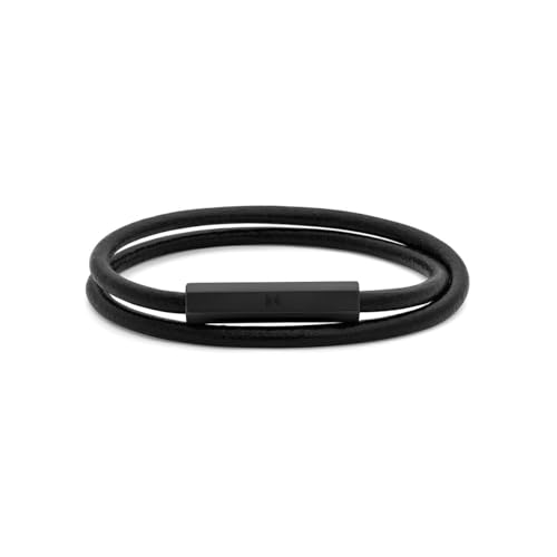 MVMT armband für Herren Kollektion LEATHER WRAP Schwarz - 28200029 von MVMT