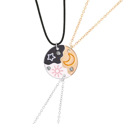 3 Stück Freundschaftskette,Bff Ketten für 3,Bff Geschenke Kette,Beste Freunde Kette,Freundschaft Ketten,Schwestern Freundschaftskette,Freundschaft Halskette Anhänger,Halskette mit Sonne,Mond und Stern 3 Stück Freundschaftskette,Bff Ketten für 3,Bff Geschenke Kette,Beste Freunde Kette,Freundschaft Ketten,Schwestern Freundschaftskette,Freundschaft Halskette Anhänger,Halskette mit Sonne,Mond und Stern von MVOLEGDE