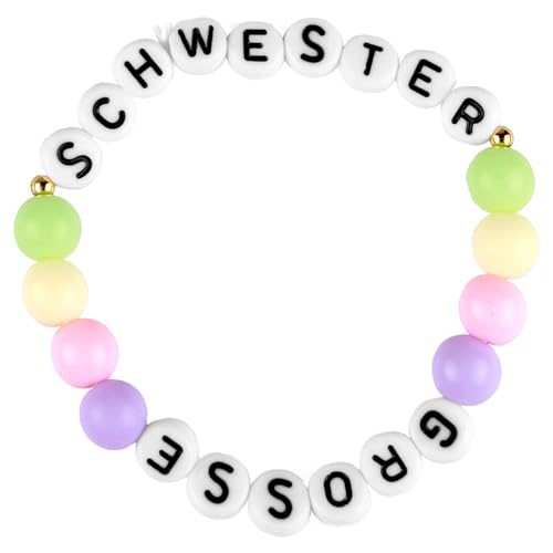 MVOLEGDE Armband große schwester,big sister Armbänder,Elastisches Handgefertigtes Perlenarmband Schwester,Schönes Geschwister Geschenk,Ich Werde Große Schwester Armband für Geschenk Geburt Mädchen MVOLEGDE Armband große schwester,big sister Armbänder,Elastisches Handgefertigtes Perlenarmband Schwester,Schönes Geschwister Geschenk,Ich Werde Große Schwester Armband für Geschenk Geburt Mädchen von MVOLEGDE