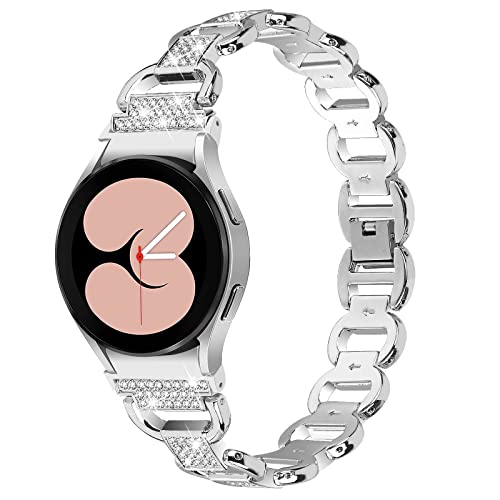 MVRYCE Galaxy Watch 5 Armbänder 40 mm 44 mm, Edelstahl Strass Armband Ersatzbänder kompatibel für Samsung Galaxy Watch 4 40 mm 44 mm/Classic 42 mm 46 mm/Watch 5 Pro 45 mm (A01) von MVRYCE