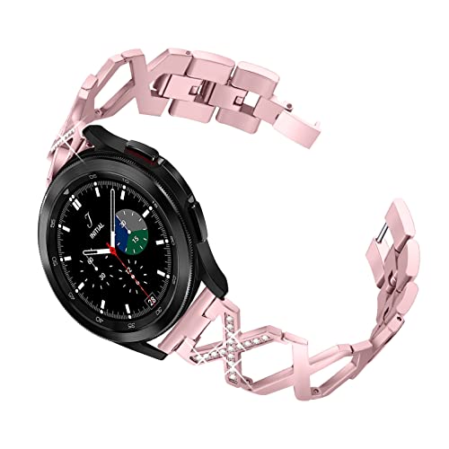 MVRYCE Gear S3 Uhrenarmband, X-Shape Ausgehöhltes Edelstahlarmband 22mm Bling Strass Ersatzarmband Kompatibel mit Galaxy Watch 3 45mm/Galaxy Watch 46mm/Gear S3 Classic/Frontier (Y05) von MVRYCE