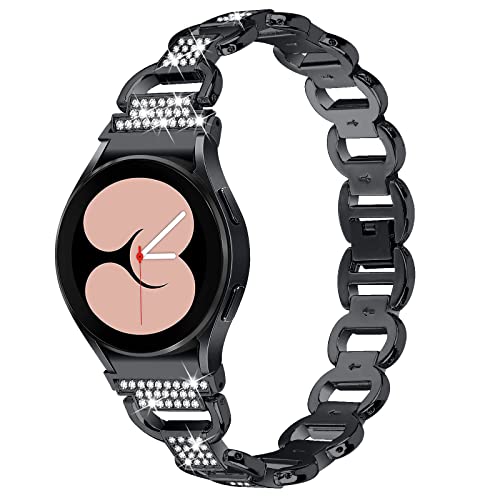 MVRYCE Kompatibel mit Galaxy Watch 5 Armbänder 40 mm 44 mm, Edelstahl Strass Armband Ersatzbänder kompatibel für Samsung Galaxy Watch 4 40 mm 44 mm/Classic 42 mm 46 mm/Watch 5 Pro 45 mm (A02) von MVRYCE