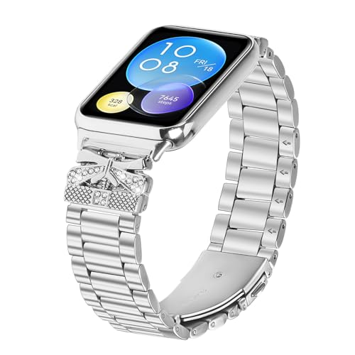 MVRYCE Kompatibel mit Mi Band 8 Pro Band Armband Frauen Männer, Edelstahl Uhrenarmband Ersatz Armband Verstellbare Bänder für Mi Band 8 Pro (Y01) von MVRYCE