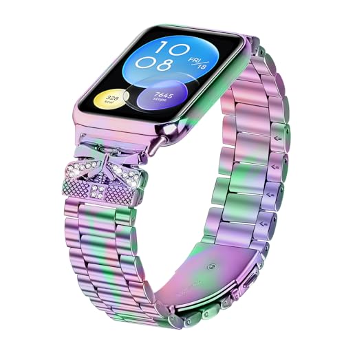 MVRYCE Kompatibel mit Mi Band 8 Pro Band Armband Frauen Männer, Edelstahl Uhrenarmband Ersatz Armband Verstellbare Bänder für Mi Band 8 Pro (Y05) von MVRYCE