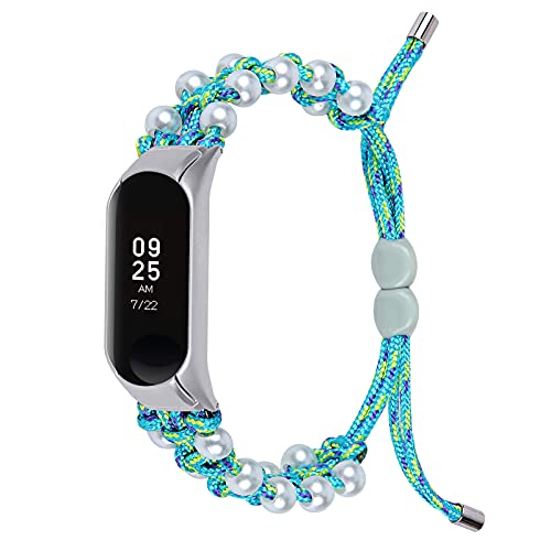 MVRYCE Mi Band 4 Weave Strap, Nylon Verstellbares Armband Handgefertigtes Perlengewebtes Stoffarmband Leichtes Ersatzarmband Kompatibel mit Mi Band 3 /Mi Band 4 Smart Watch (Y06) von MVRYCE