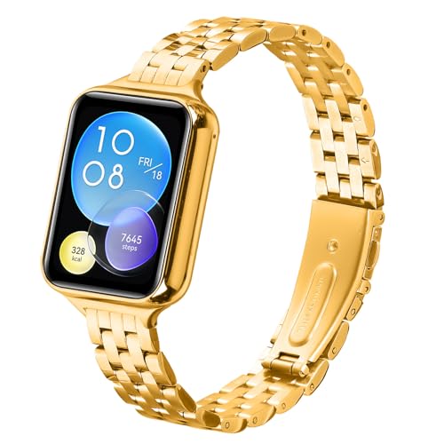 Metallband Kompatibel mit Mi Band 8 Pro, MYRYCE Metall Uhrenarmband Armband Edelstahlarmband Armband Frauen Männer Band Ersatz (Y04) von MVRYCE