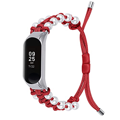 MVRYCE Mi Band 4 Armband, Nylon Verstellbares Armband Handgefertigtes Perlengewebtes Stoffarmband Leichtes Ersatzarmband Kompatibel mit Mi Band 3 /Mi Band 4 Smart Watch (Y04) von MVRYCE