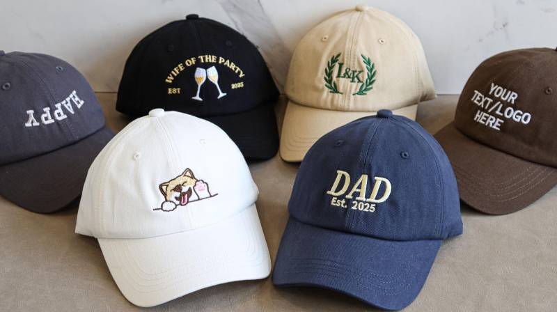Custom Embroidered Text Or Design Baseball Cap, Custom Sunscreen Dad Sisters Bachelor Party Gift, Gift For Him & Her von MVWGiftsShop