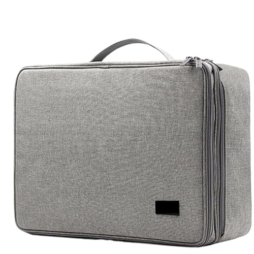 MWAHJU Home Passport Organizer Dokument Lagerung Tasche Organizer Schreibtisch Schreibwaren Frauen Reise Dateien Karte Ordner Halter Werkzeug Fall Handtasche Hause Büro Zubehör FüR Unterwegs(Gray) von MWAHJU