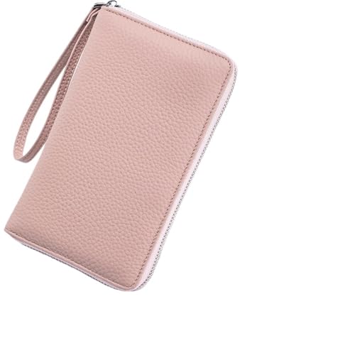 MWAHJU Home Passport Organizer Leder Reisepass Tasche Kartenhalter for Frauen Große Kapazität Reisepass Brieftasche Ticket Halter Reise Dokument Lagerung Tasche FüR Unterwegs(Light pink) von MWAHJU