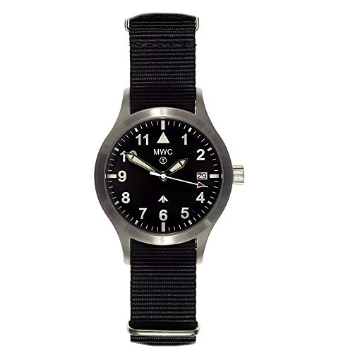 MWC MK III Automatic Military Herrenuhr 100 m, Schwarz , Armband von MWC