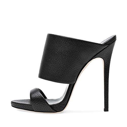 Sandalen Slingback Stiletto High Heels Sexy Peep Toe,MWOOOK-627 Damen Pumps Elegant Party Hochzeit AbendSchuhe,Black,44 von MWOOOK