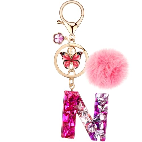 MWOOT Name Buchstabe N Schlüsselanhänger, Damen Anhänger für Taschen Auto Schlüssel Deko, Rot Schlüsselring, Harz Schlüsselband für Frauen Geschenkidee MWOOT Name Buchstabe N Schlüsselanhänger, Damen Anhänger für Taschen Auto Schlüssel Deko, Rot Schlüsselring, Harz Schlüsselband für Frauen Geschenkidee von MWOOT