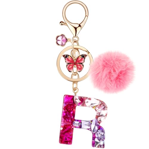 MWOOT Name Buchstabe R Schlüsselanhänger, Damen Anhänger für Taschen Auto Schlüssel Deko, Rot Schlüsselring, Harz Schlüsselband für Frauen Geschenkidee MWOOT Name Buchstabe R Schlüsselanhänger, Damen Anhänger für Taschen Auto Schlüssel Deko, Rot Schlüsselring, Harz Schlüsselband für Frauen Geschenkidee von MWOOT