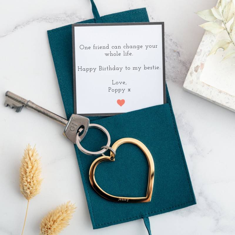Herz Schlüsselanhänger | Personalisierte Erhältlich in Gold Oder Silber Herz Schlüsselanhänger | Personalisierte Erhältlich in Gold Oder Silber von MWStudioUK