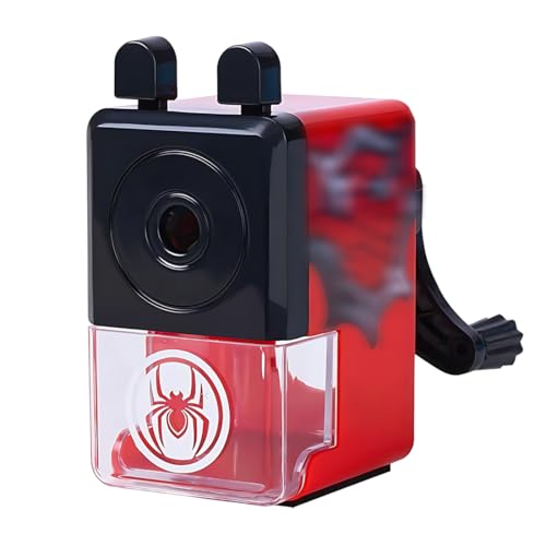 Anspitzer mit Kurbel, Spitzmaschine mit hochwertigem Spitzermesser, Anspitzer Kinder, Einzelloch-Bleistiftspitzer und Manueller Pencil Sharpener,Spitzer für Schule Büro von MWUMRCM