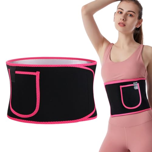 MWUMRCM Trainer Damen zum abnehmen, Bauchweggürtel Schwitzgürtel, Einfach zu säubern,Taillenformer Sport Fitness Gürtel zur Fettverbrennung, Neopren TailleTrimmer bauchweg Mit Telefonhalterung von MWUMRCM
