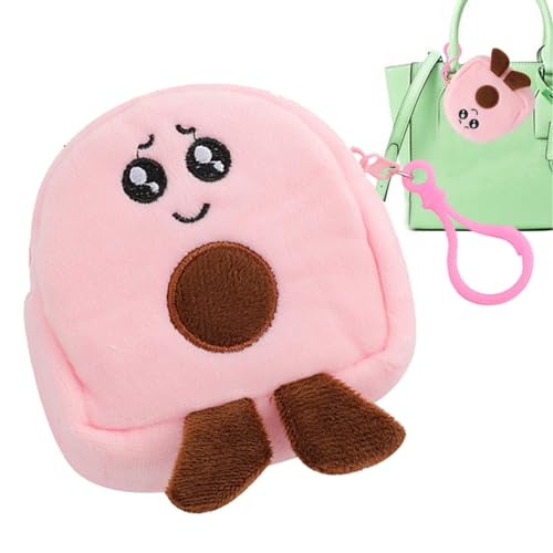 MWZBTG Avocado-Plüsch-Geldbörse, Avocado-Geldbörse - -Münzbeutel, kleines Portemonnaie, Cartoon-Wechselgeldhalter | Modischer Avocado-Plüschtaschenanhänger zur Aufbewahrung von Karten, Headsets von MWZBTG