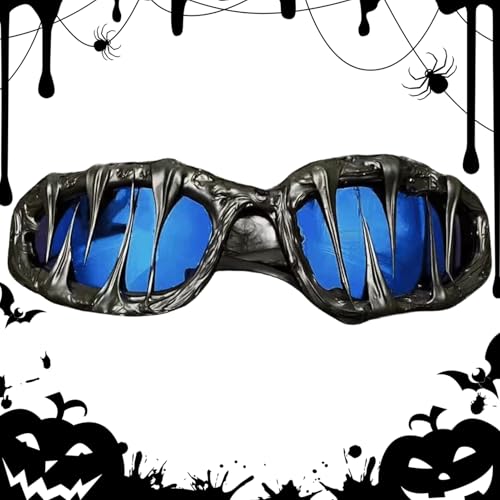 MWZBTG Coole Sonnenbrillen Damen - Halloween Brille Kostümzubehör | Mode Dunkel Stil UV400 Schutz Unisex Jugendliche Festival Disco von MWZBTG