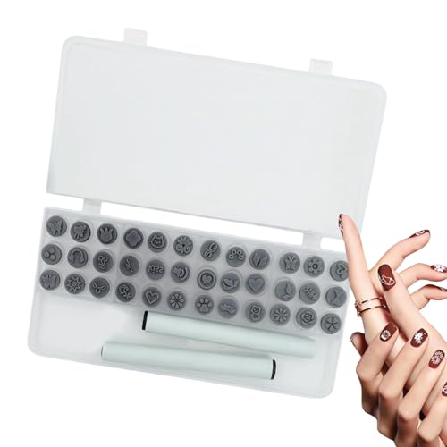 MWZBTG Nagelstempel Kunststift Set - Tierdesign Nagelstempel - Schmutzabweisendes Silikon Maniküre-Zubehör für Damen Mädchen Jugendliche Kinder Familie von MWZBTG